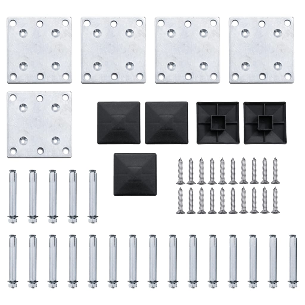 Set De Panel De Valla Wpc Marrón 699x146 Cm / Vetonek_0