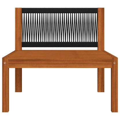 Vidaxl Conjunto De Jardín De 3 Piezas Con Cojines De Madera De Acacia Y Cuerda_5