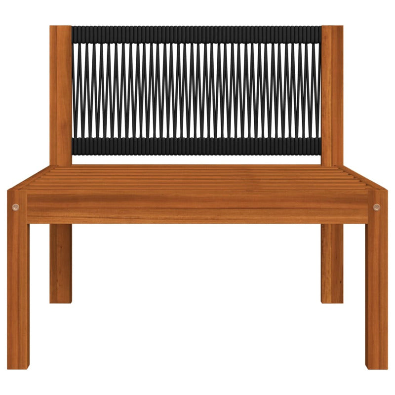 Vidaxl Conjunto De Jardín De 2 Piezas Con Cojines De Madera De Acacia Y Cuerda_5
