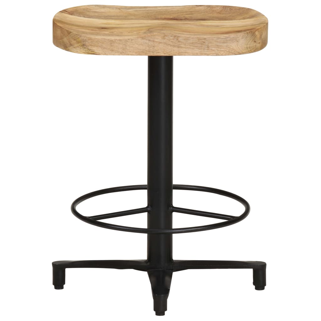 Taburetes De Cocina 2 Unidades Madera Maciza De Mango 52 Cm_1
