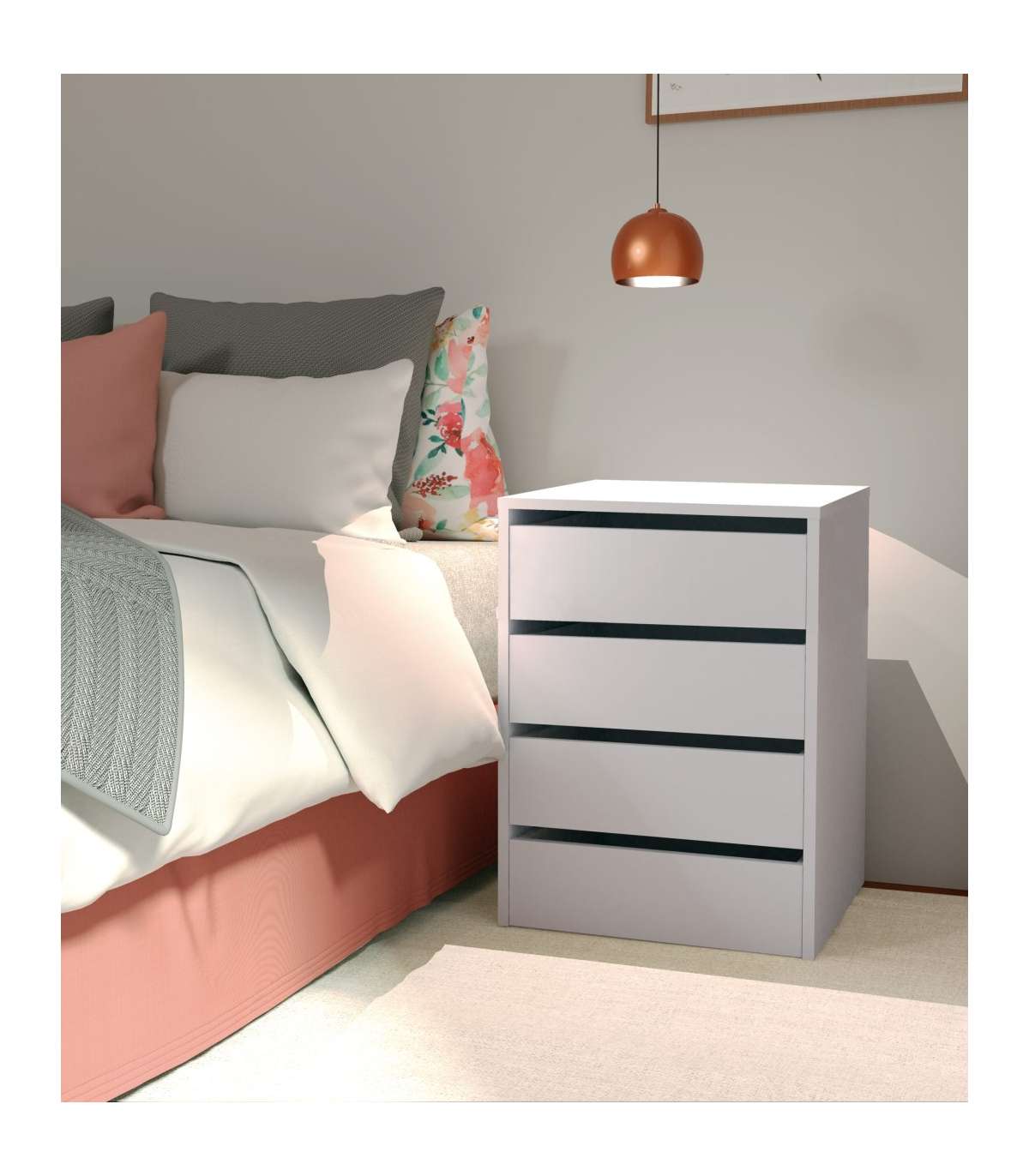 Cajonera Turin Acabado Blanco, 61 Cm(alto), 46 Cm(ancho), 45 Cm(fondo)_5