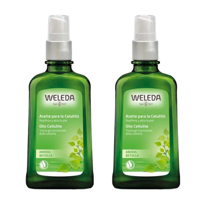 Óleo anticelulítico de bétula duplo 2x100 ml + oferta Celulicup Weleda