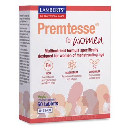 Multivitamínico Premtesse para Mulheres Menstruais Lamberts 60 Comprimidos