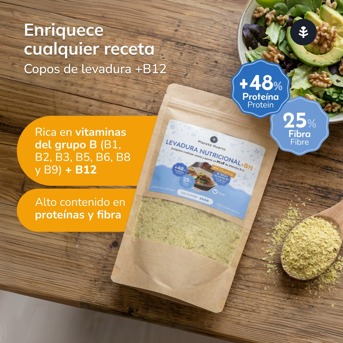 Levedura Nutricional + B12 Planeta Huerto 250 g