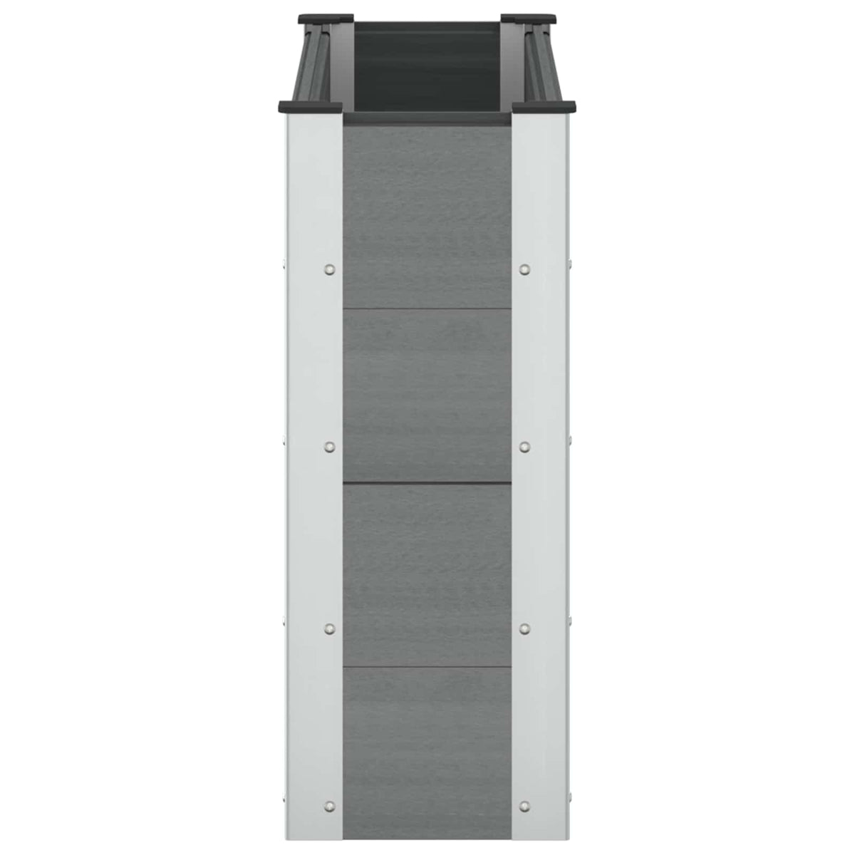 Arriate Elevado Gris 100 X 30 X 72 Cm Wpc Y Aluminio_3