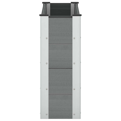 Arriate Elevado Gris 100 X 30 X 72 Cm Wpc Y Aluminio_3