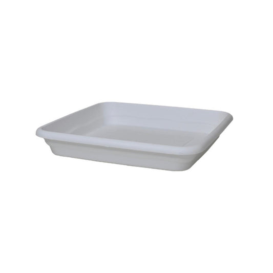 Pires de terracota quadrado branco 23 x 23 x 4 cm