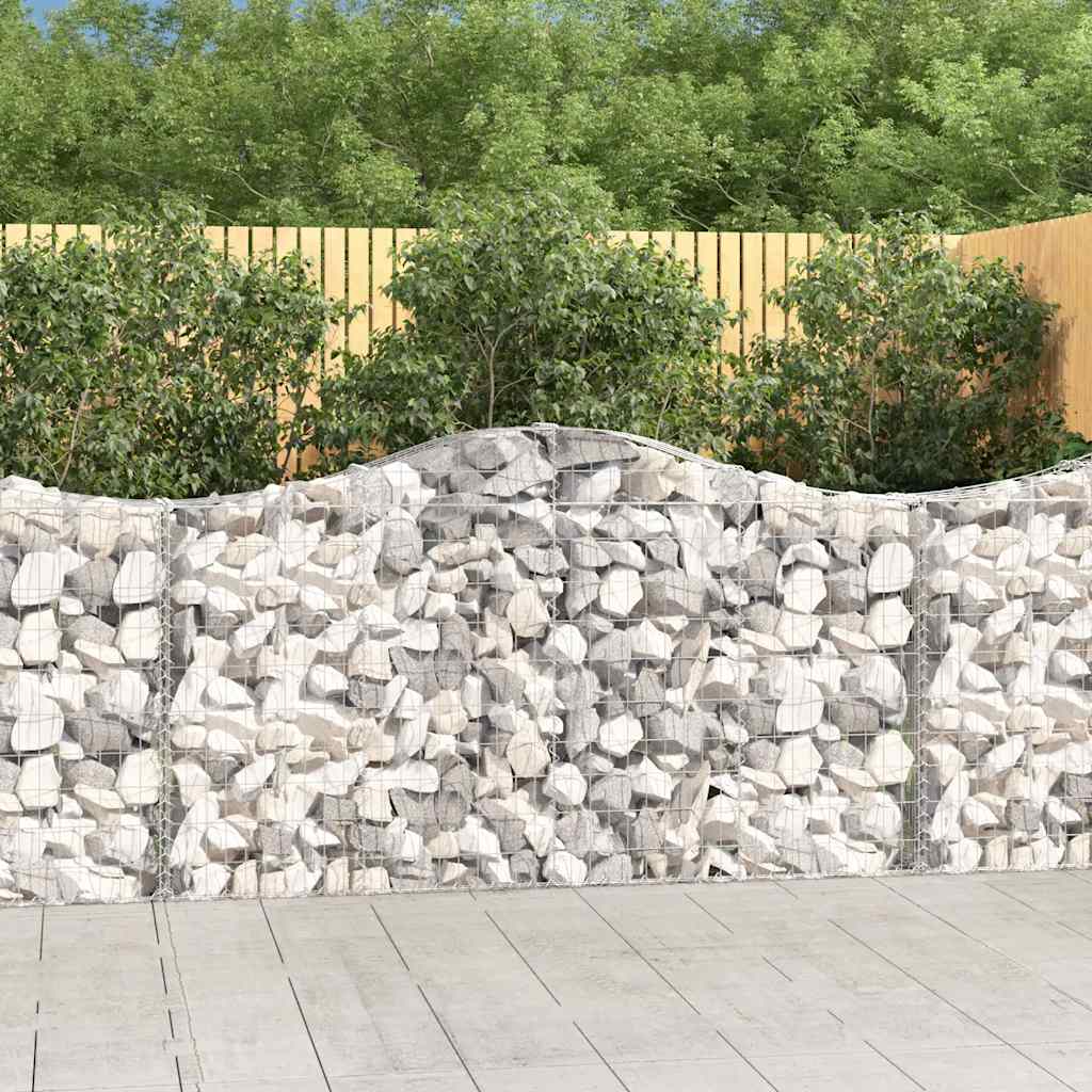 Cestas De Gaviones 12 Uds Forma Arco Hierro 200x30x100/120 Cm_1