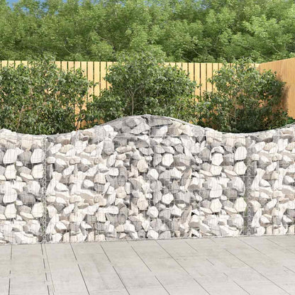 Cestas De Gaviones 12 Uds Forma Arco Hierro 200x30x100/120 Cm_1