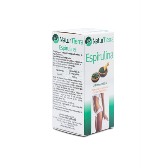 Espirulina, 80 comprimidos. NaturTierra