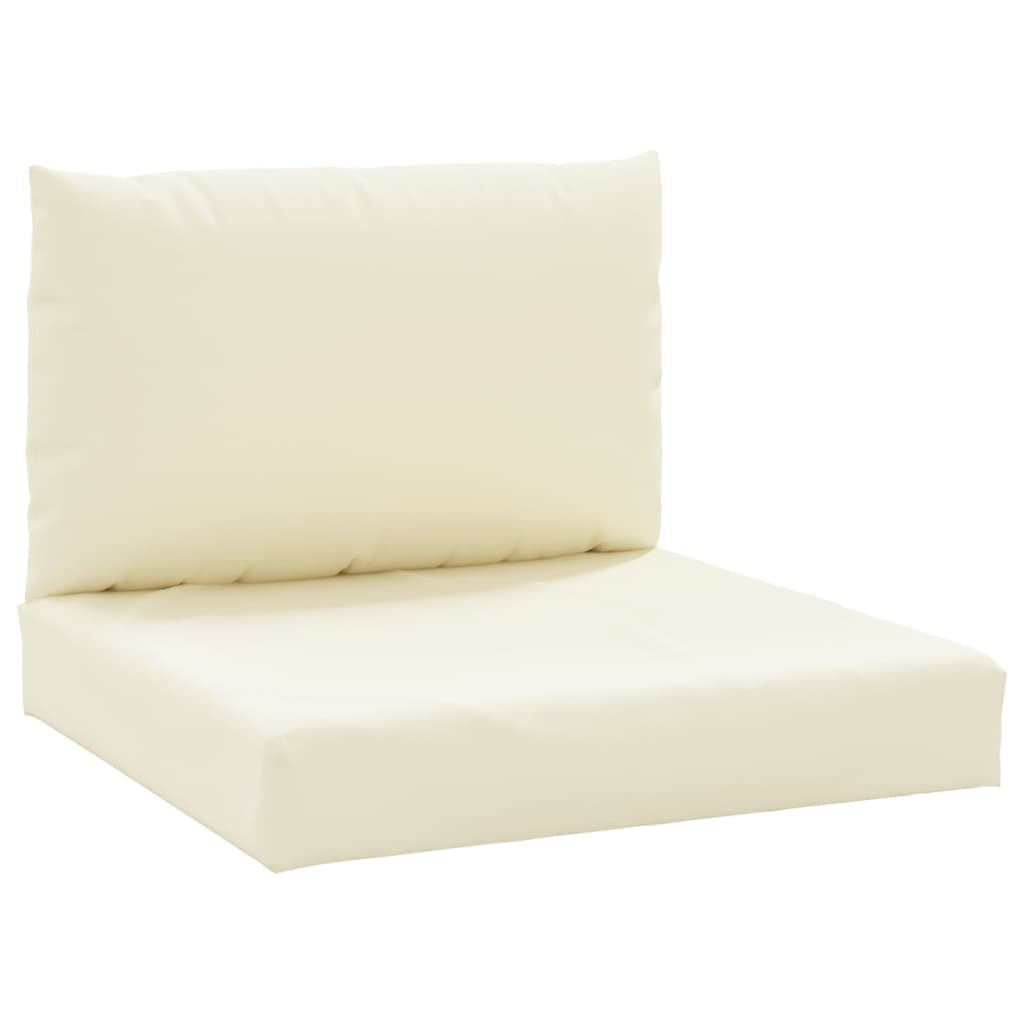 Vidaxl Cojines Para Palés 2 Unidades Tela Oxford Blanco Crema_0