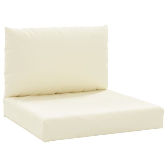 Vidaxl Cojines Para Palés 2 Unidades Tela Oxford Blanco Crema_0