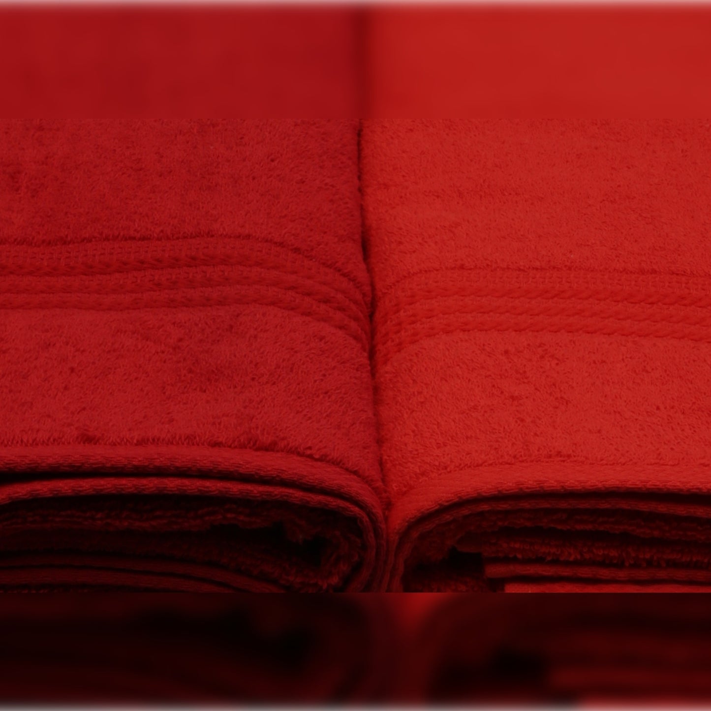 Juego De Toallas De Baño (4 Piezas) Naranja Pálida, Naranja, Rojo Y Fucsia_2
