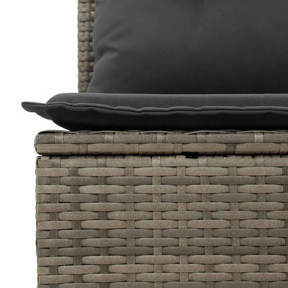 Set De Muebles De Jardín 6 Pzas Y Cojines Ratán Sintético Gris / Vetonek_2