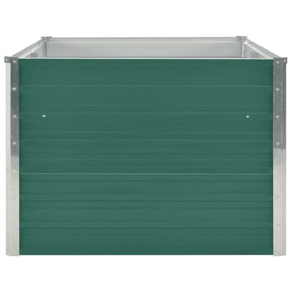 Jardinera Elevada De Acero Galvanizado Verde 160x80x45 Cm_3
