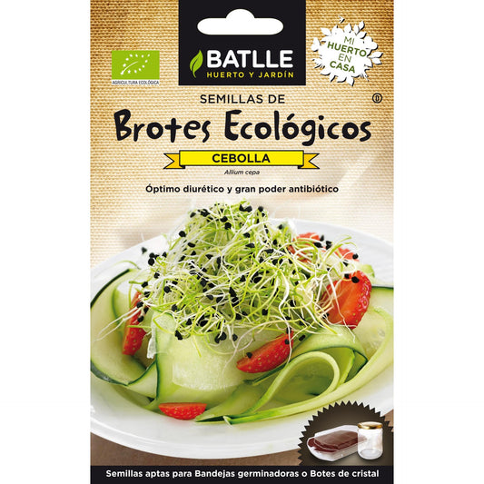 Sementes de rebentos de cebola orgânica Batlle