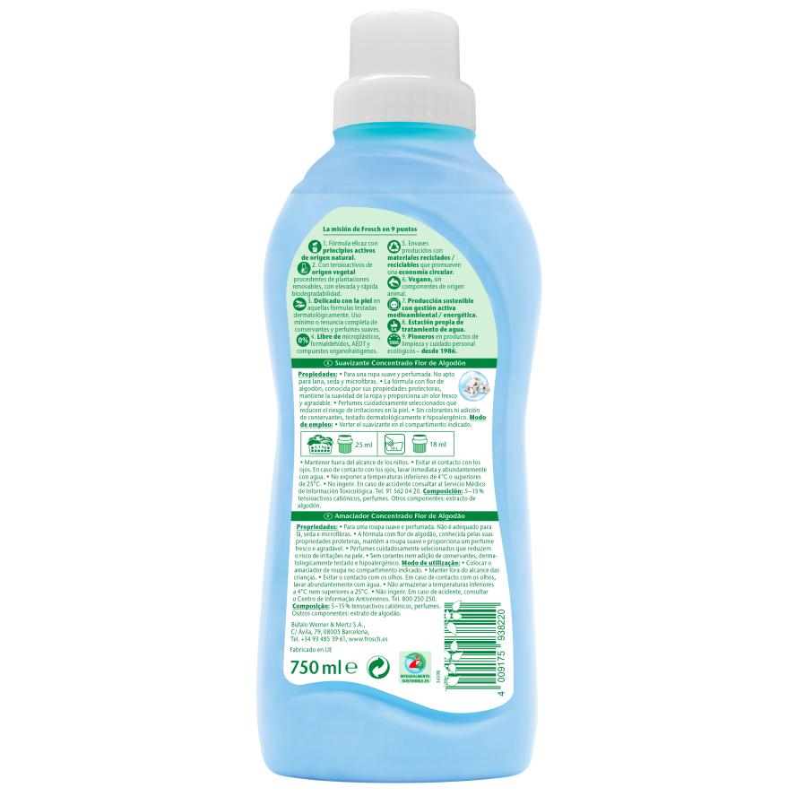 Amaciador de Roupa Frosch Cotton Flower 750 ml