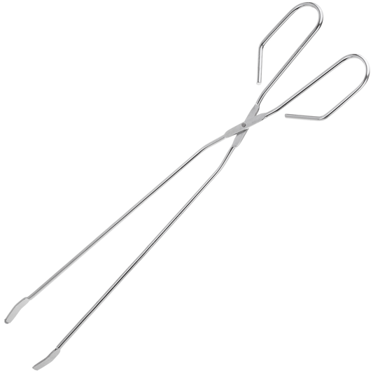 Pinzas Cromadas Para Barbacoa De Acero Inoxidable De 35 Cm_0