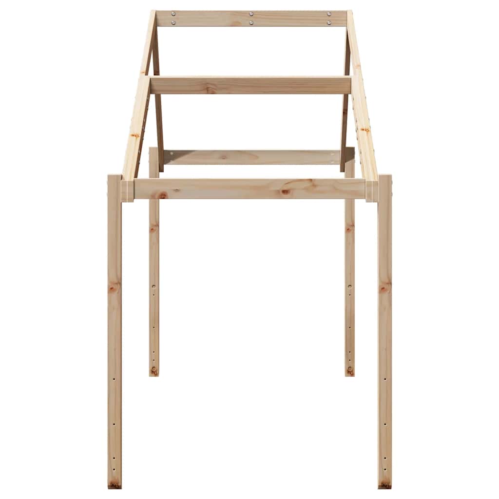 Techo De Cama Infantil Madera Maciza Pino 213x85,5x144,5 Cm_4