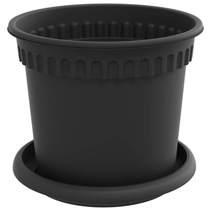 Macetas 24 Uds. Negro Plástico_4