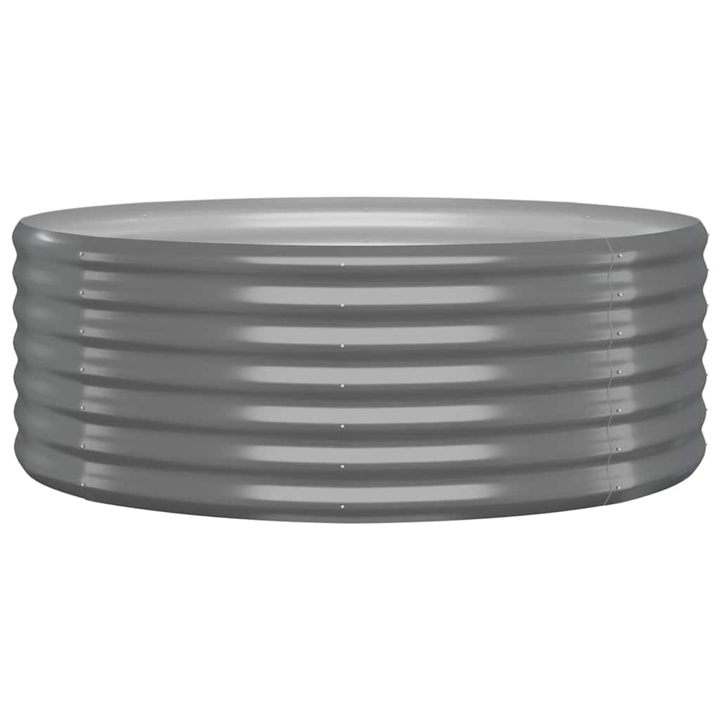 Jardinera Arriate Acero Galvanizado Gris 100x100x36 Cm_0