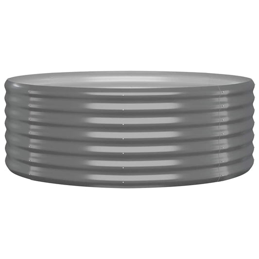 Jardinera Arriate Acero Galvanizado Gris 100x100x36 Cm_0