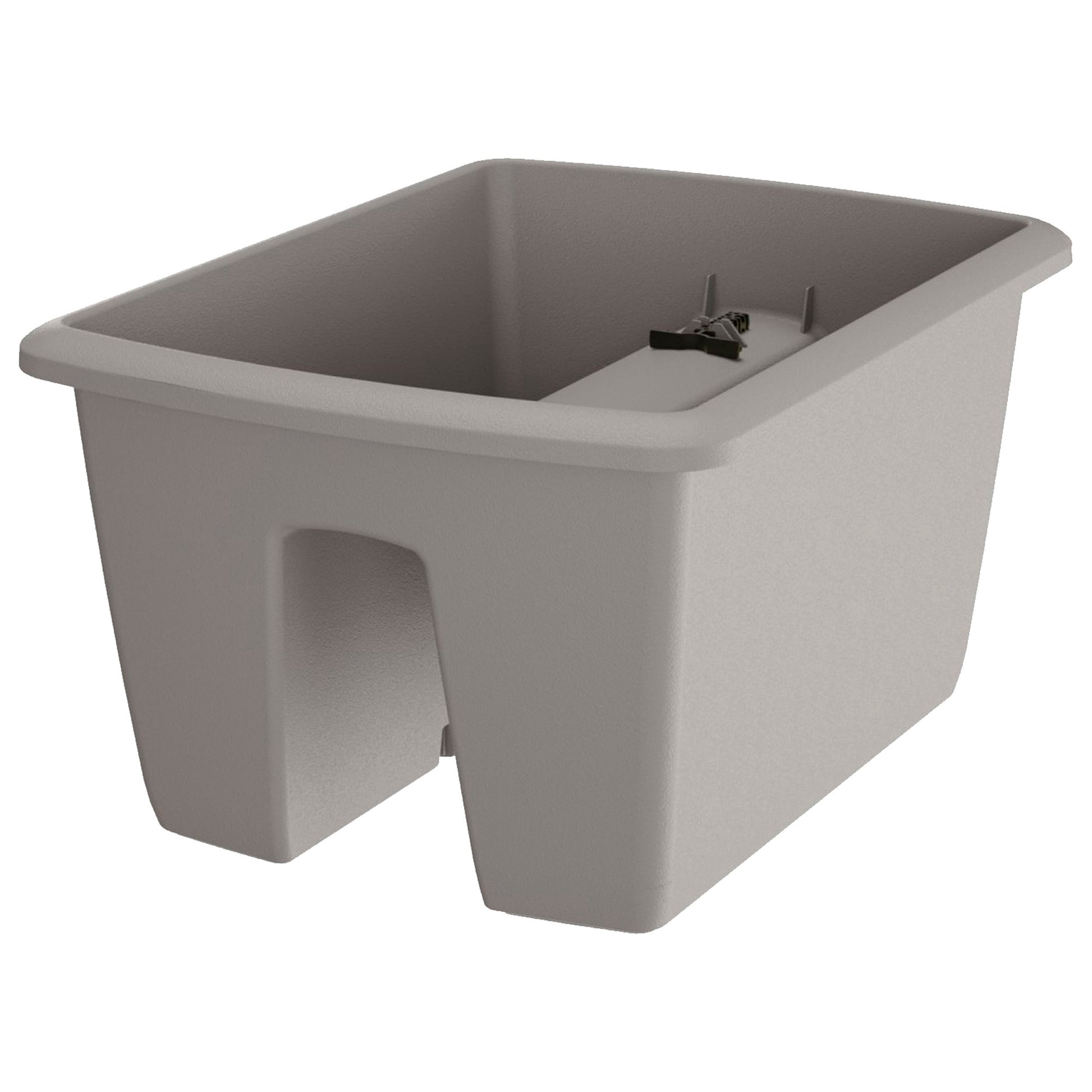 Maceta Respana Railing 13l., Dimensiones (mm) 398x298x209, Color Gris Piedra_0