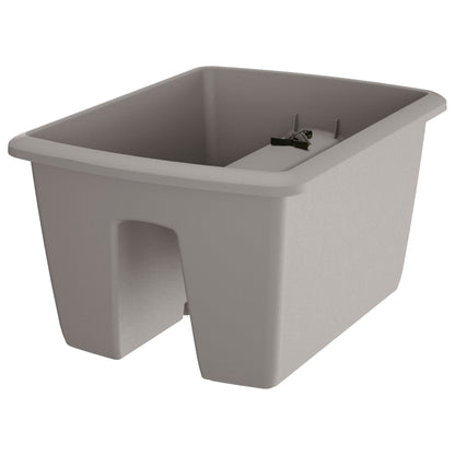 Maceta Respana Railing 13l., Dimensiones (mm) 398x298x209, Color Gris Piedra_0
