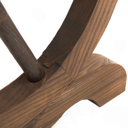 Outsunny Mesa De Jardín De Madera 110x60x65 Cm Con Patas En Forma De Rueda_3