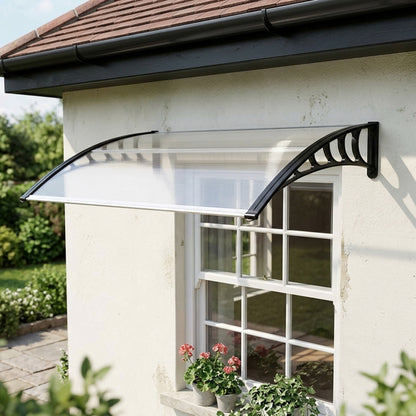Outsunny Tejadillo De Protección Para Puertas Ventanas Contra Sol Y Lluvia_1