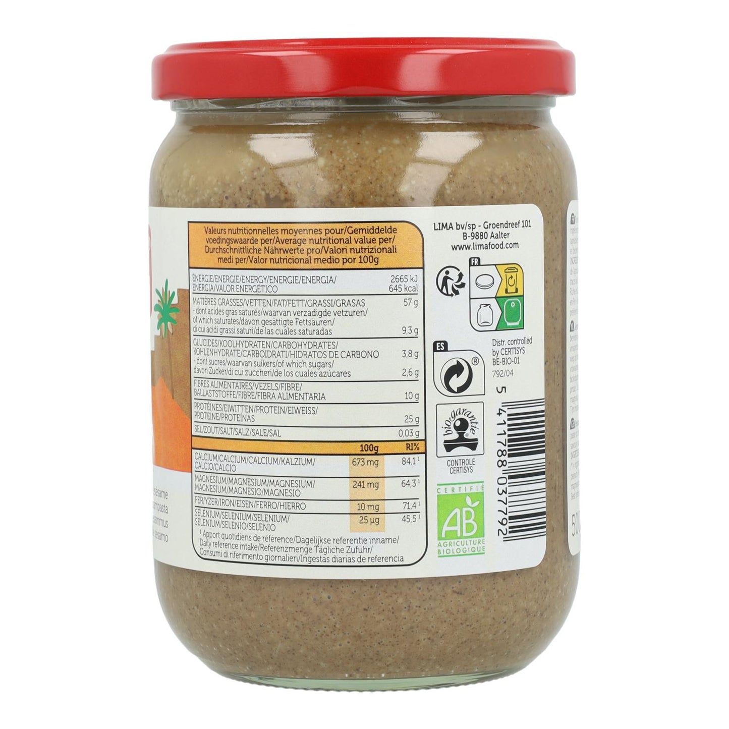 Tahini sem sal ECO Lima 500 g
