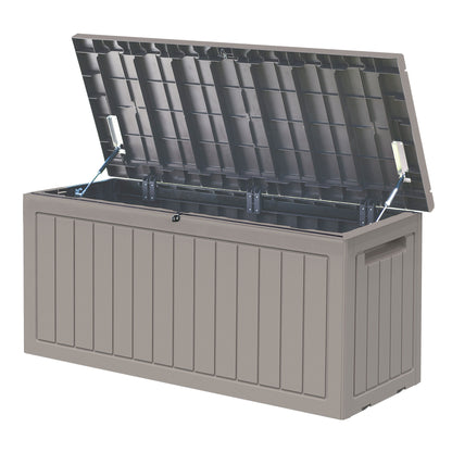 Outsunny Baúl De Almacenamiento 290l Con Asas Y Ruedas Carga Máx. 50kg_0