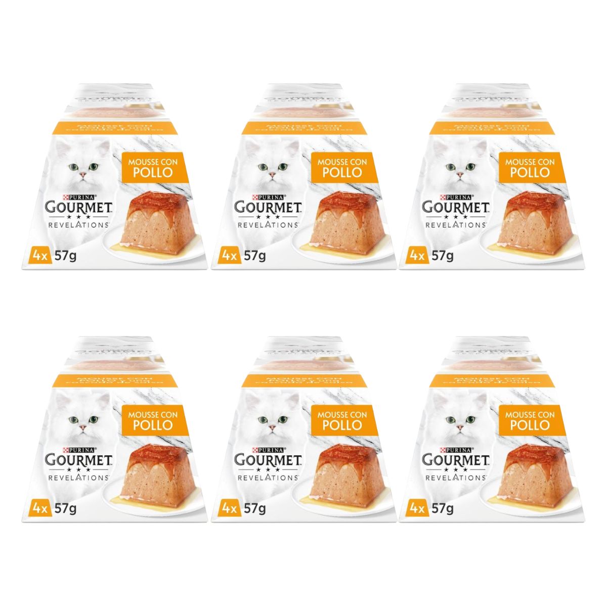 Embalagem de 6 x Mousse de Frango GOURMET REVELATIONS (4x57g)