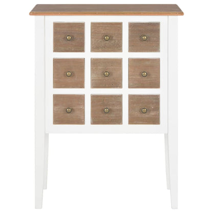Aparador De Madera Maciza Blanco 54x30x80 Cm_2