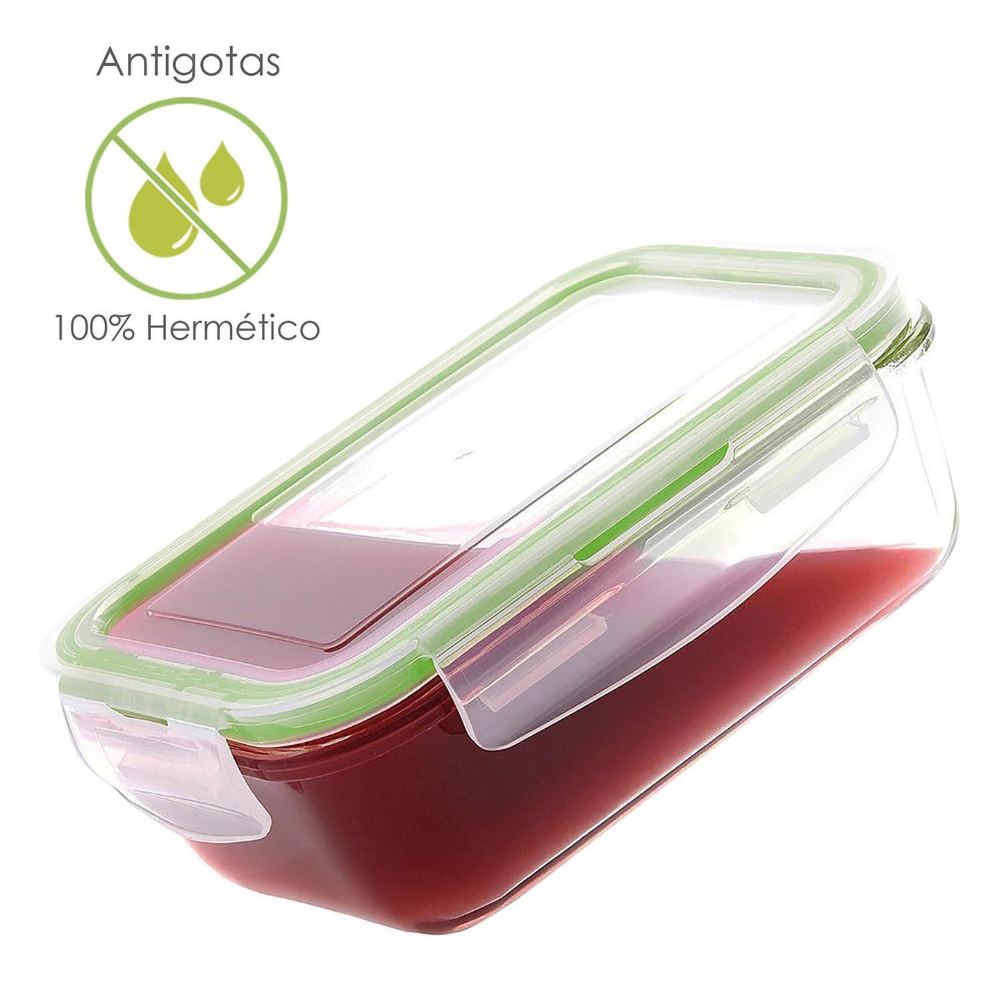 Recipiente Hermetico Cristal Redondo 400 Ml. Ø 125 X 7 (alt) Cm.