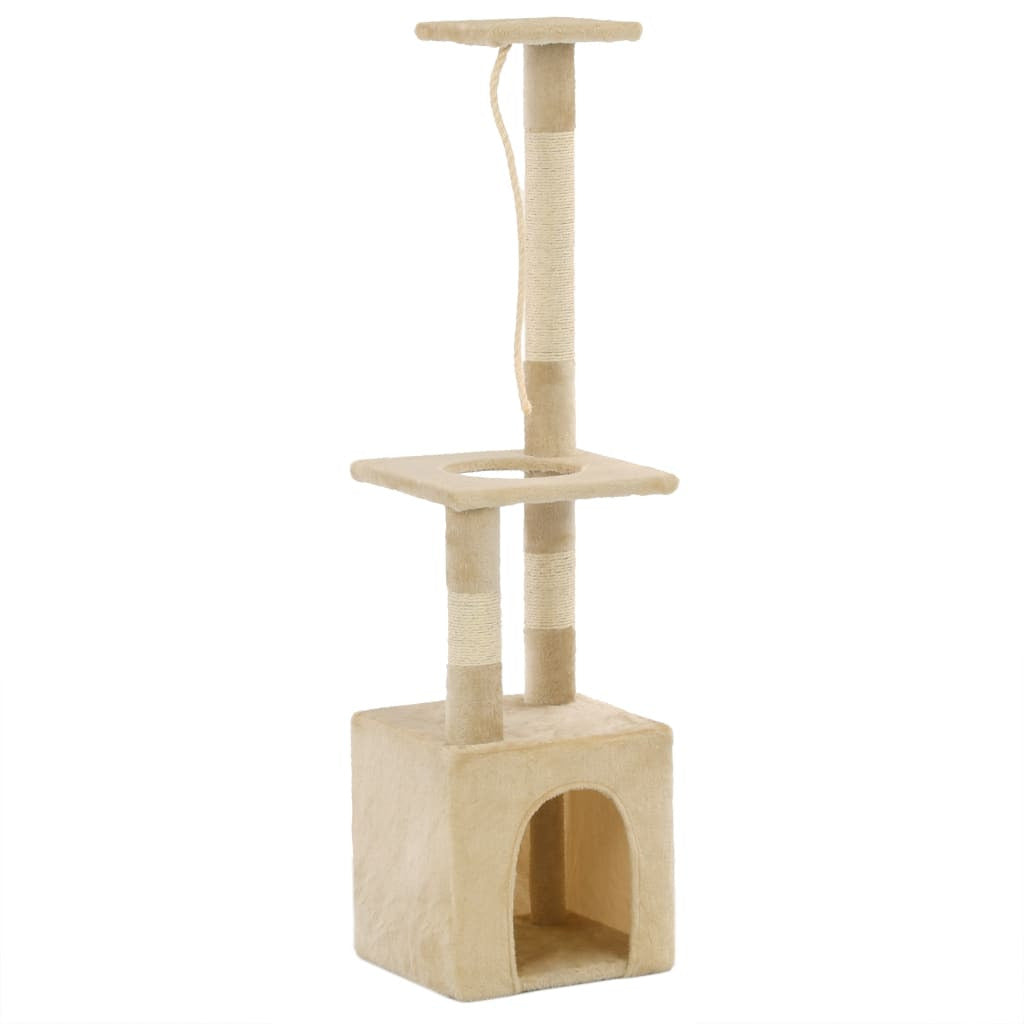 Vidaxl Rascador Para Gatos Con Poste Rascador De Sisal 109 Cm Beige_2