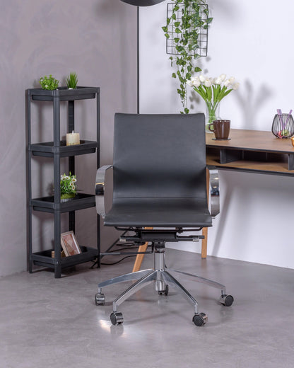 Silla De Oficina Económica De Diseño Tapizada En Polipiel - Detroit_1