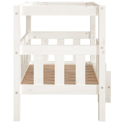 Vidaxl Cama Para Perros Madera Maciza De Pino Blanco 75,5x63,5x70 Cm_5