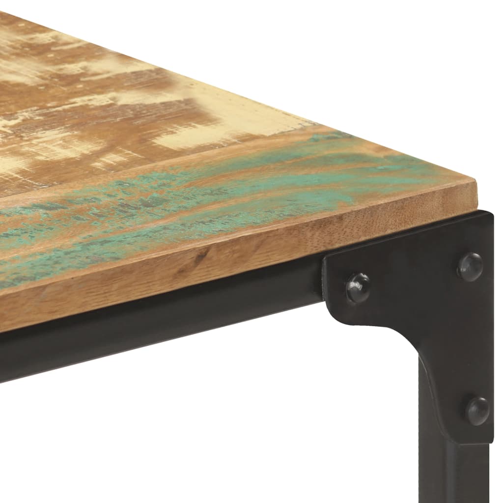 Mesa De Centro De Madera Maciza Reciclada 90x30x40 Cm_4