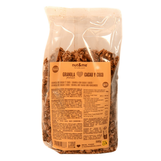 Granola com cacau e coco 500 g Nut&amp;me