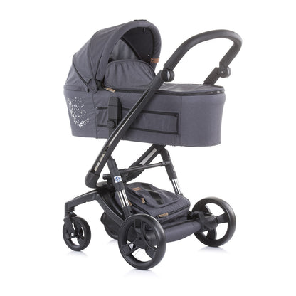 Carrito De Bebé Tres Piezas Electra Black Chasis Silver_1