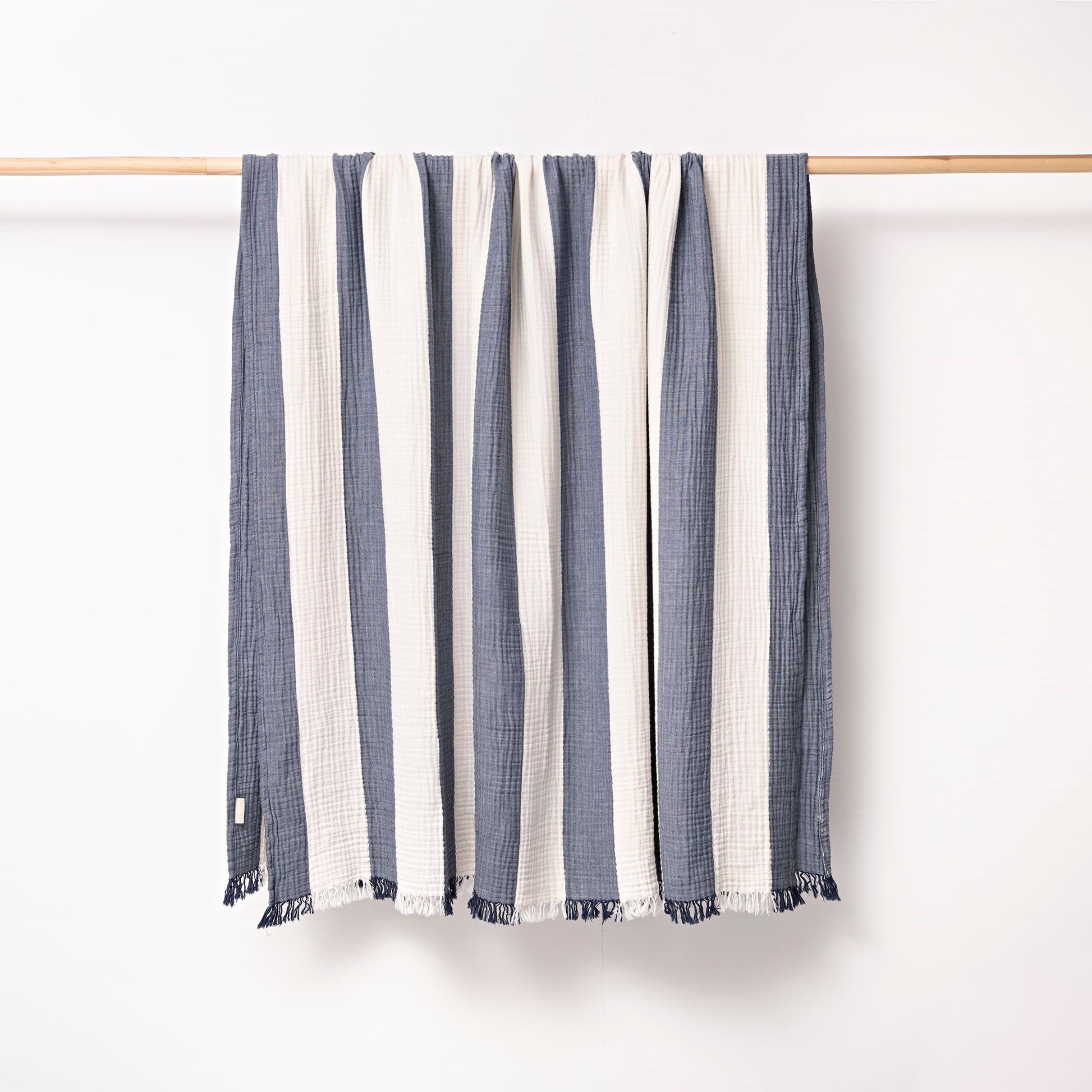 Manta Rayas 140x190cm 100% Algodón 240gsm Navy Mediterranean Scalpers Home