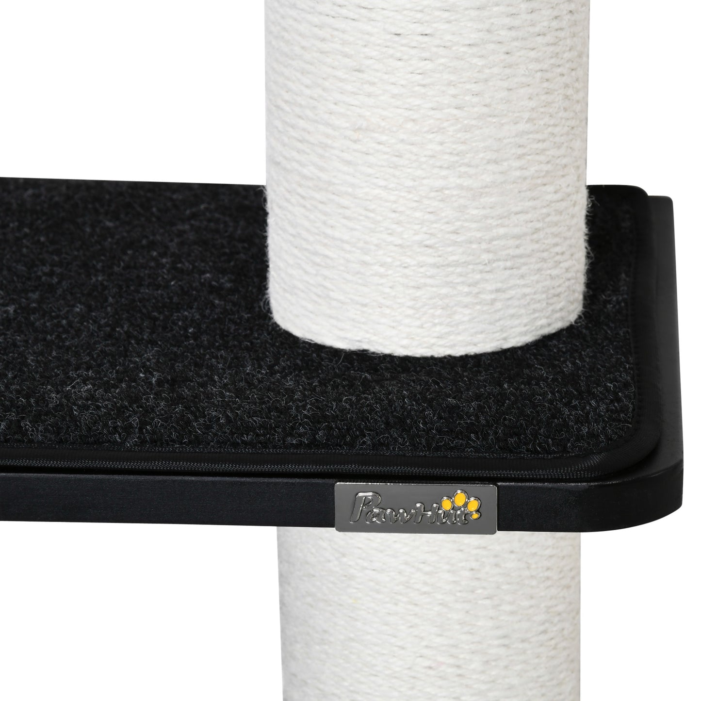 Pawhut Árbol Para Gatos De Pared Con 3 Plataformas Cojín Extraíble 63x28x93,5 Cm_4