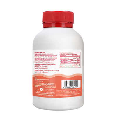 Embalagem 3xVitamina C 1000 mg Planeta Huerto 180 cápsulas vegetais
