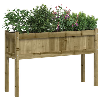 Jardinera Con Patas Madera De Pino Impregnada 110x31x70 Cm_3