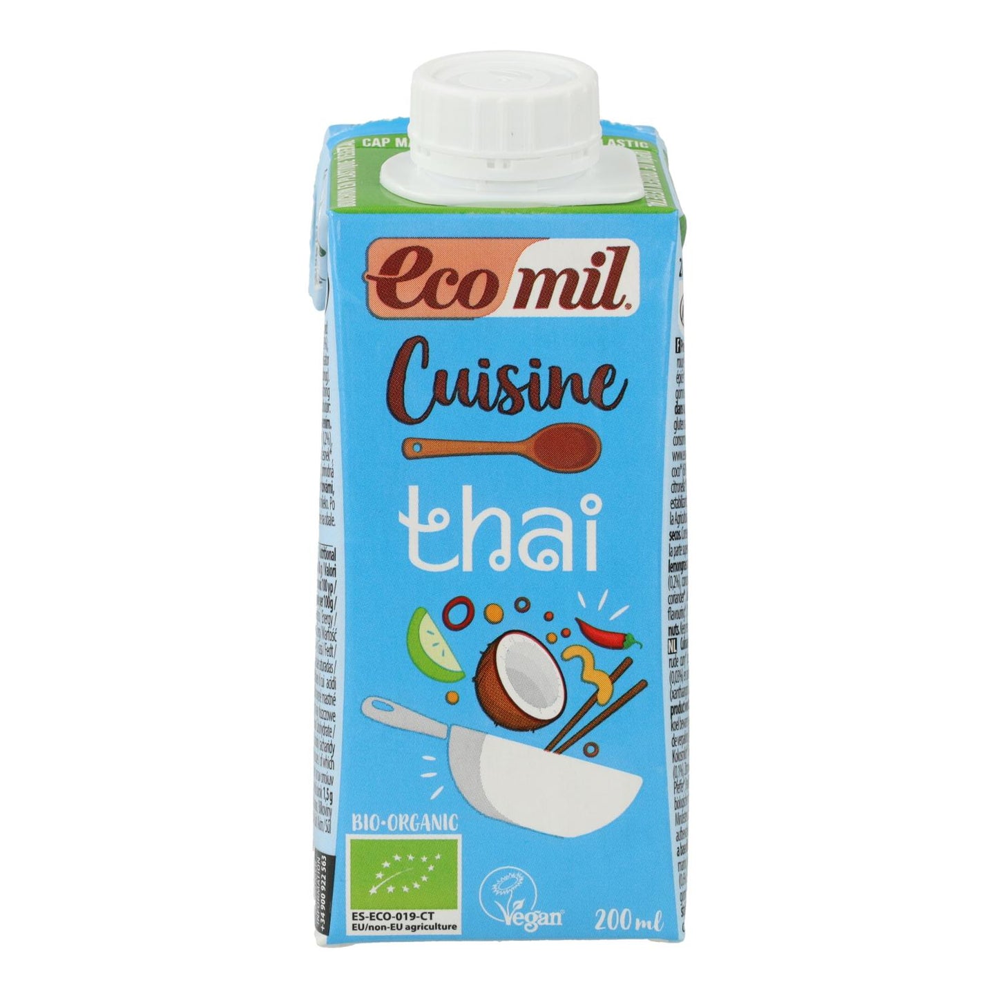 Creme Vegetal Ecomil Coco Thai Organic Cuisine, 200 ml