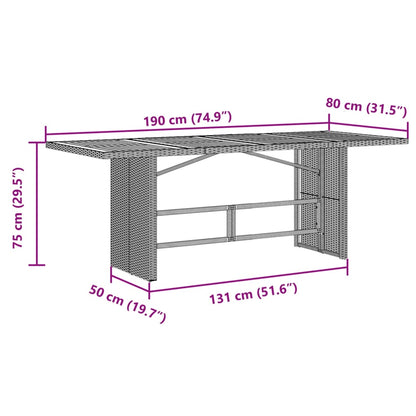 Set De Mesa Y Sillas De Jardín 9 Pzas Y Cojines Ratán Pe Negro / Vetonek_4