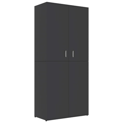 Vidaxl Mueble Zapatero De Madera Contrachapada Gris 80x39x178 Cm_0