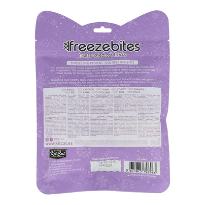 Kit Cat FreezeBites - Frango 15 g Petisco natural liofilizado para gatos