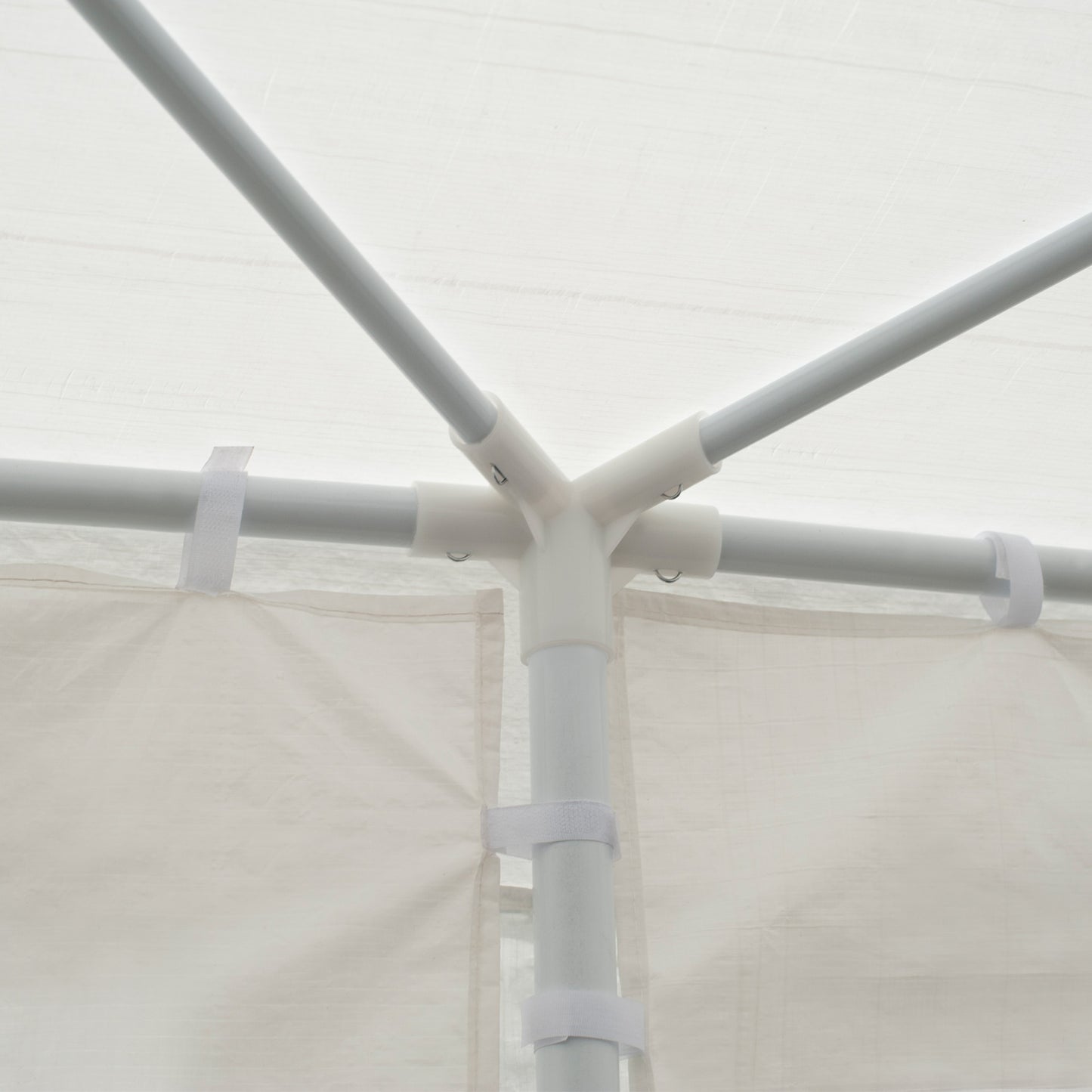 Outsunny Carpa Jardín 6x3x2,5 M Con 4 Paredes Laterales 2 Ventanas Blanco_3